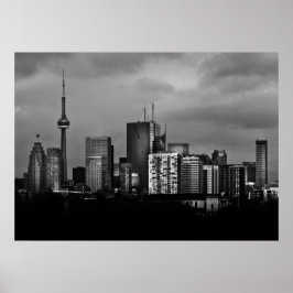 Toronto Skyline From The Pape Ave Bridge No 3 ポスター