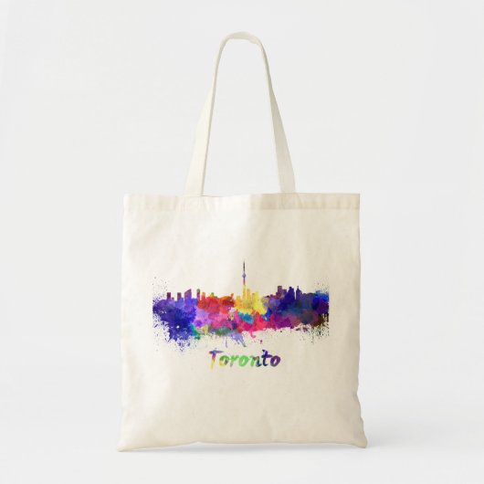 Toronto skyline in watercolor トートバッグ (正面)
