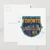 Toronto The 6ix Modern Colorful Cool Abstract  ポストカード (正面/裏面)