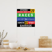 Toronto West End TTC Bus Rollsigns ポスター (キッチン)