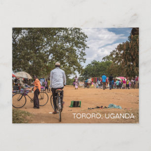 Tororo Uganda市場旅行。カスタマイズ ポストカード