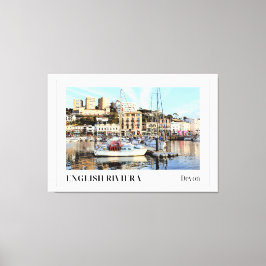 Torquay Marina, English Riviera, Devon キャンバスプリント