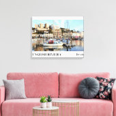 Torquay Marina, English Riviera, Devon キャンバスプリント (インサイチュ (リビング))
