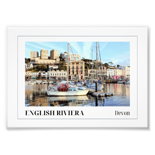 Torquay Marina, English Riviera, Devon フォトプリント (正面)
