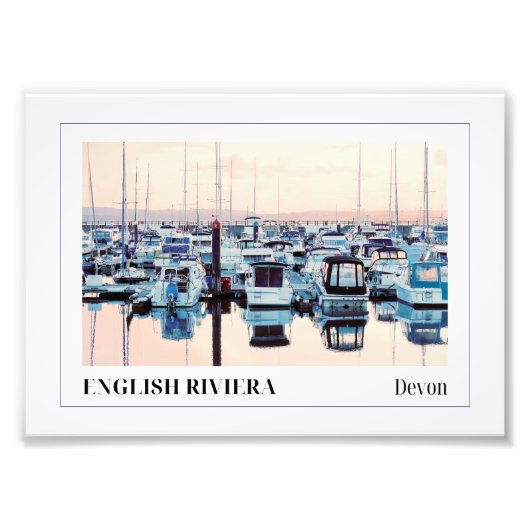 Torquay Marina, English Riviera, Devon フォトプリント (正面)