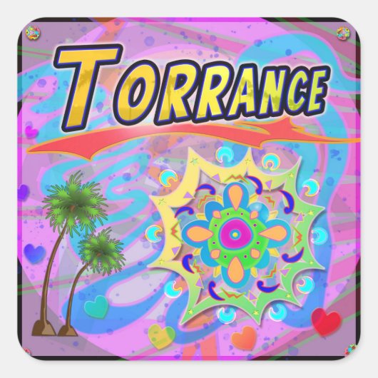 Torrance True Progressステッカー スクエアシール (正面)