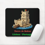 Torre De Belem マウスパッド<br><div class="desc">This mouse pad displays a clean illustration of Torre de Belém,  capturing the historic structure and surrounding waters. The design combines functionality with travel inspired aesthetics,  making it suitable for home offices,  study desks or Portugal travel enthusiasts.</div>