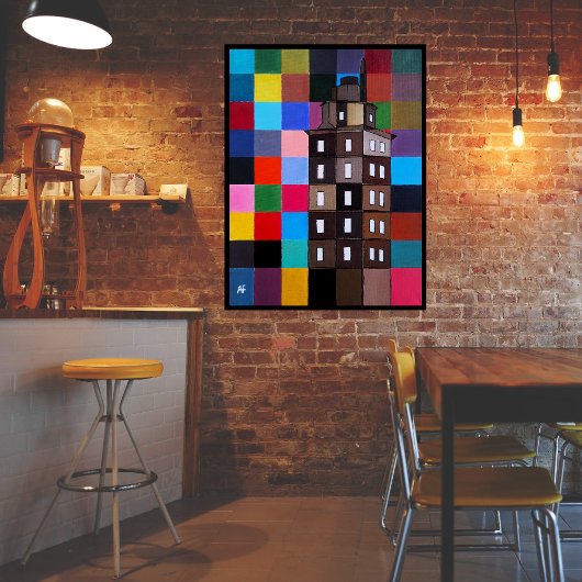 Torre de Hércules Abstract Painting by Alfred Fox キャンバスプリント