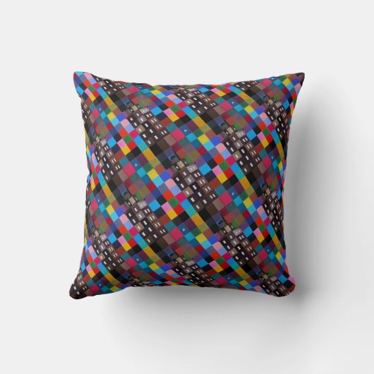 Torre de Hércules Abstract Painting by Alfred Fox クッション (裏面)