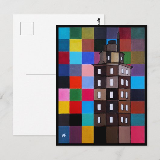 Torre de Hércules Abstract Painting by Alfred Fox ポストカード (正面/裏面)