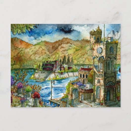 Torre del Lago Acuarela  ポストカード (正面)