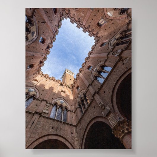 Torre del Mangia Siena ポスター (正面)