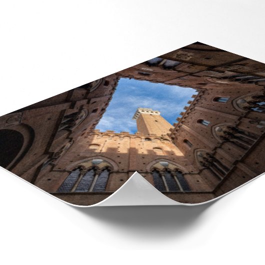 Torre del Mangia Siena ポスター (角)