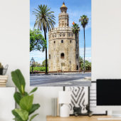 Torre del Oro in Seville Poster ポスター (ホームオフィス)