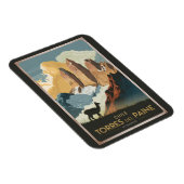 Torres del Paine Chile Illustration Travel Art マグネット (右側)