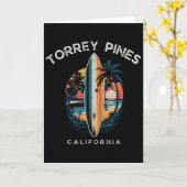Torrey Pines Beach California Men Women Surfing カード (黄色い花)