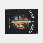 Torrey Pines Beach California Men Women Surfing  フリースブランケット (正面(横))