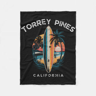 Torrey Pines Beach California Men Women Surfing  フリースブランケット