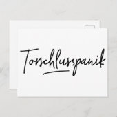 Torschlusspanikのドイツの単語、ドイツ語 シーズンポストカード (正面/裏面)
