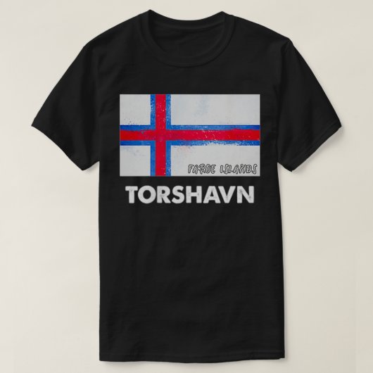 Torshavn Faroe Islands Flag Torshavn Tシャツ (デザイン正面)