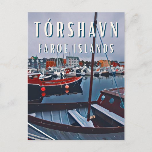 Tórshavn, la ville de l'histoire viking ポストカード (正面)