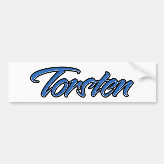Torsten名blue AufkleberステッカーAutoaufkleber バンパーステッカー (正面)