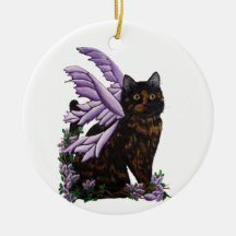Tortie Cat Tortoiseshell Fairy  Ornament