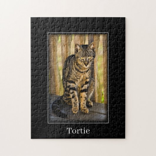Tortie - Tortoiseshell Cat – ペット写真 ジグソーパズル (縦)