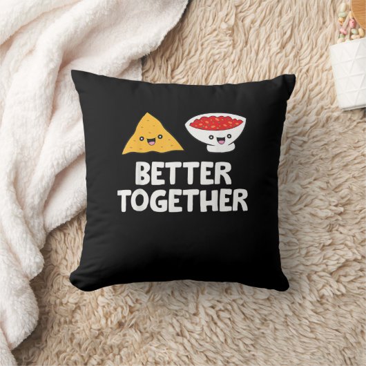 Tortilla Chips And Salsa Better Together Cute Food クッション (ブランケット)