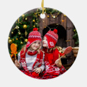 Tortilla Personalize Photo Christmas  セラミックオーナメント (裏面)