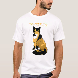 「Tortitude」タイ猫メンズベーシックTシャツ Tシャツ