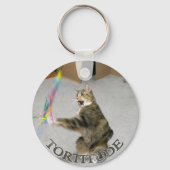 Tortitude cat keychain キーホルダー (正面)
