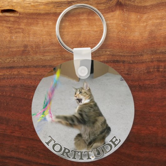 Tortitude cat keychain キーホルダー (正面)