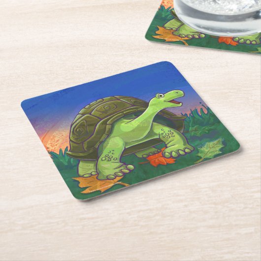 Tortoiseパーティーセンター スクエアペーパーコースター (アングル)