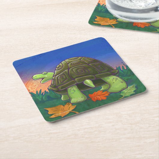 Tortoiseパーティーセンター スクエアペーパーコースター (アングル)