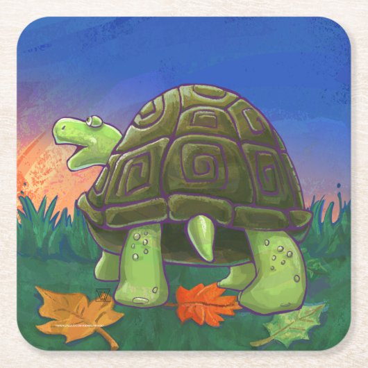 Tortoiseパーティーセンター スクエアペーパーコースター (正面)