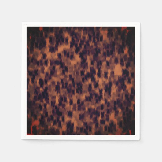 Tortoiseフェイク Shellアニマルプリントパターンパーティー スタンダードカクテルナプキン (正面)