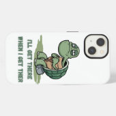 Tortoise cartoon tshirt iPhoneケース (裏面横)