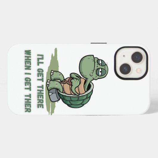 Tortoise cartoon tshirt iPhoneケース (裏面横)