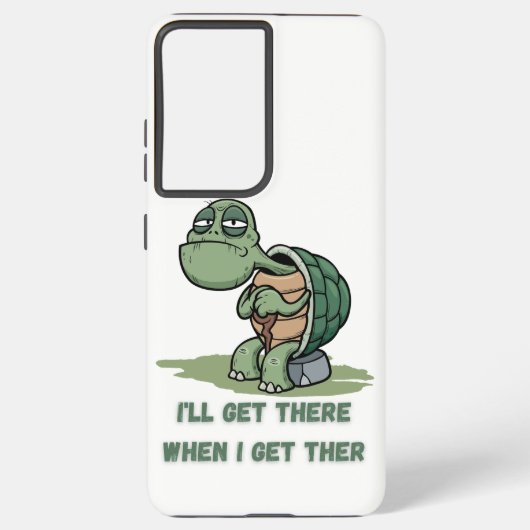 Tortoise cartoon tshirt samsung galaxyケース (裏面)