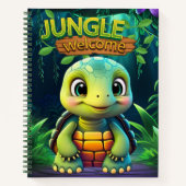 Tortoise Cute Box Turtle Jungle Welcome Animal 🐢 ノートブック (正面)