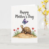 Tortoise Floral Mothers Day Card カード (黄色い花)