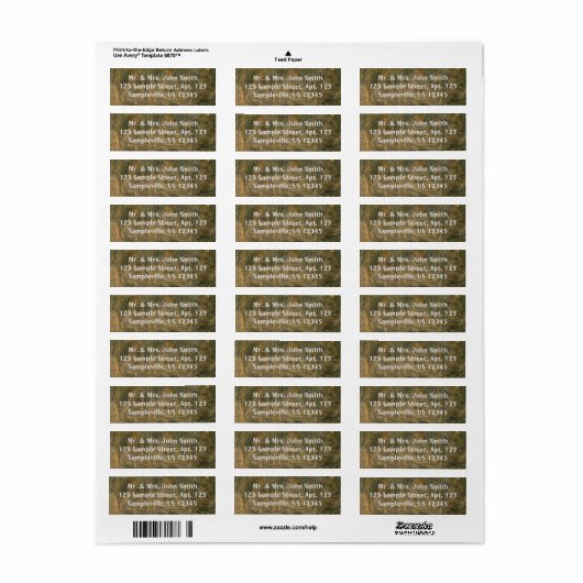 Tortoise Shell自然写真 ラベル (フルシート)