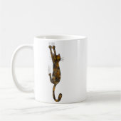 Tortoise Shell Cat Hanging On Funny Tortie Cat  コーヒーマグカップ (左)