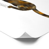 Tortoise Shell Cat Hanging On Funny Tortie Cat  ポスター (角)