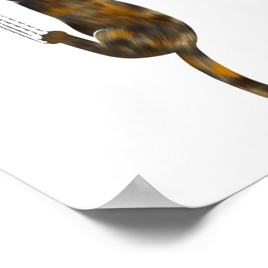 Tortoise Shell Cat Hanging On Funny Tortie Cat  ポスター (角)