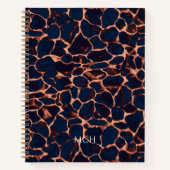Tortoise Shell Personalized Monogram Journal ノートブック (正面)