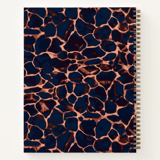 Tortoise Shell Personalized Monogram Journal ノートブック (裏面)