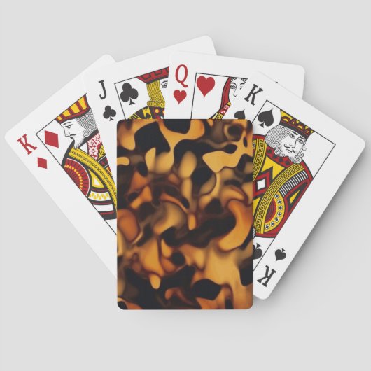 Tortoise Shell Turtle Shell Pattern Amber Brown トランプ (裏面)