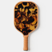 Tortoise Shell Turtle Shell Pattern Amber Brown ピックルボールラケット (裏面)